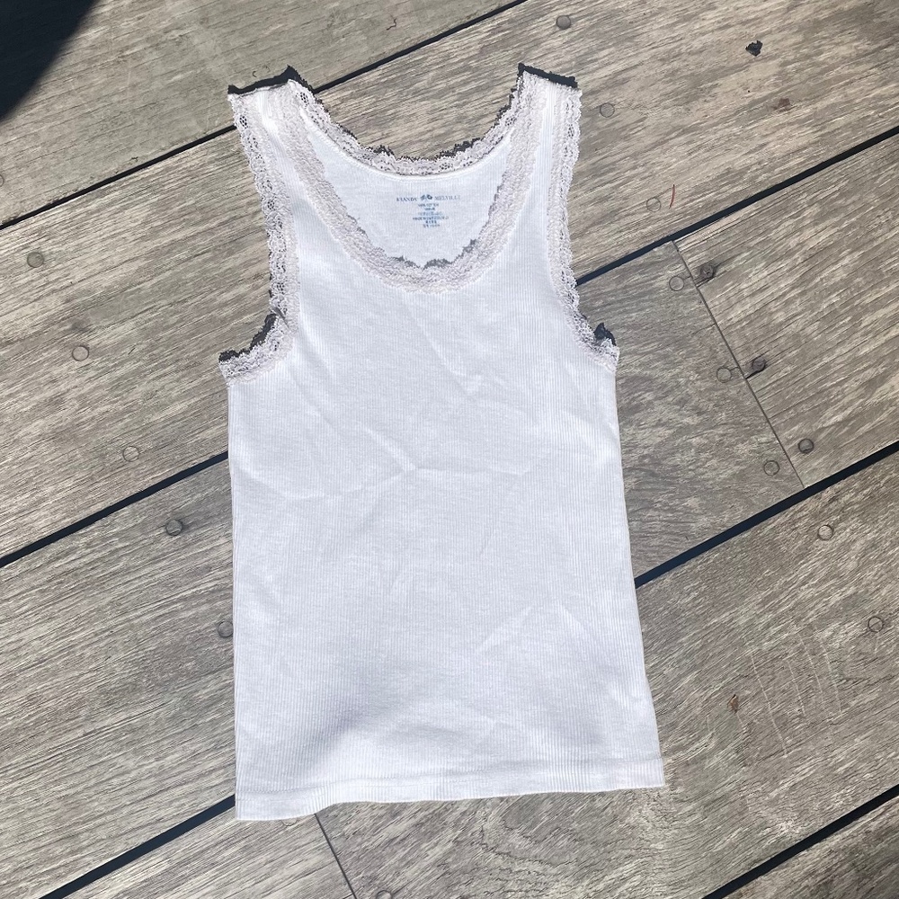 Brandy Melville Cream Lace Tank